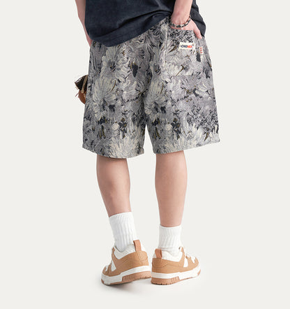 Tie-Dye Washed Heavyweight Casual Sweat Shorts