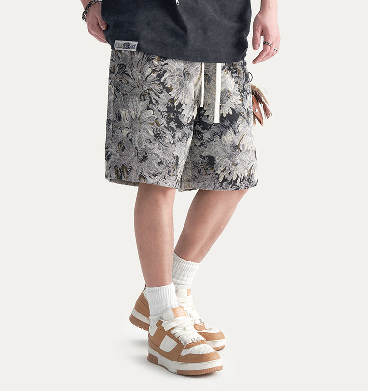 Tie-Dye Washed Heavyweight Casual Sweat Shorts