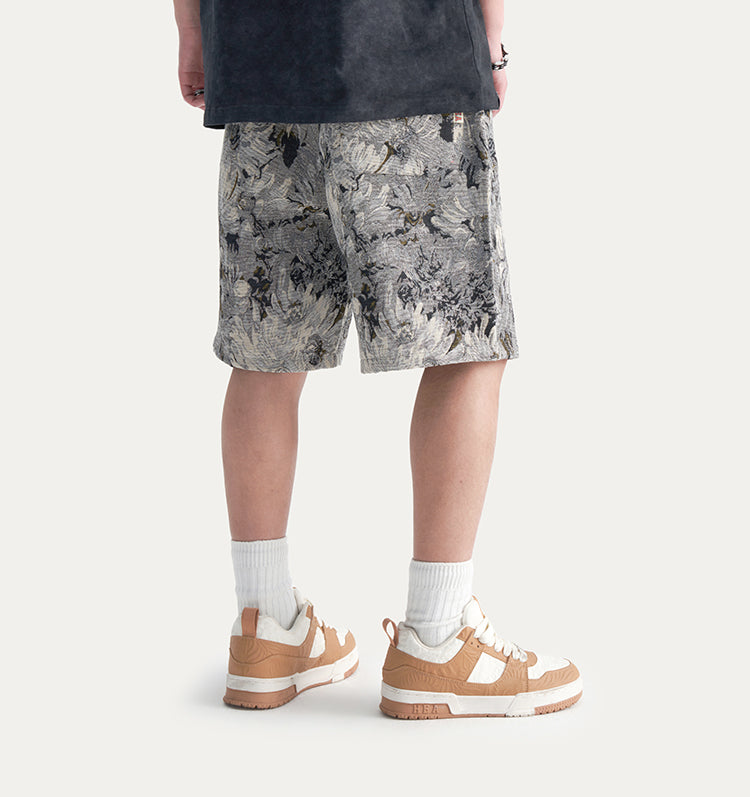 Tie-Dye Washed Heavyweight Casual Sweat Shorts