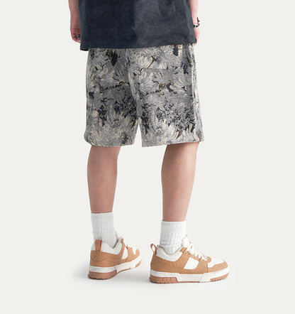 Tie-Dye Washed Heavyweight Casual Sweat Shorts