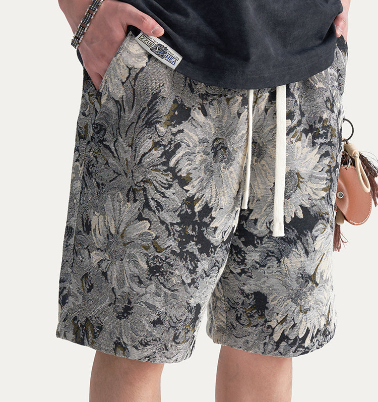 Tie-Dye Washed Heavyweight Casual Sweat Shorts