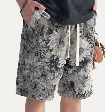 Tie-Dye Washed Heavyweight Casual Sweat Shorts