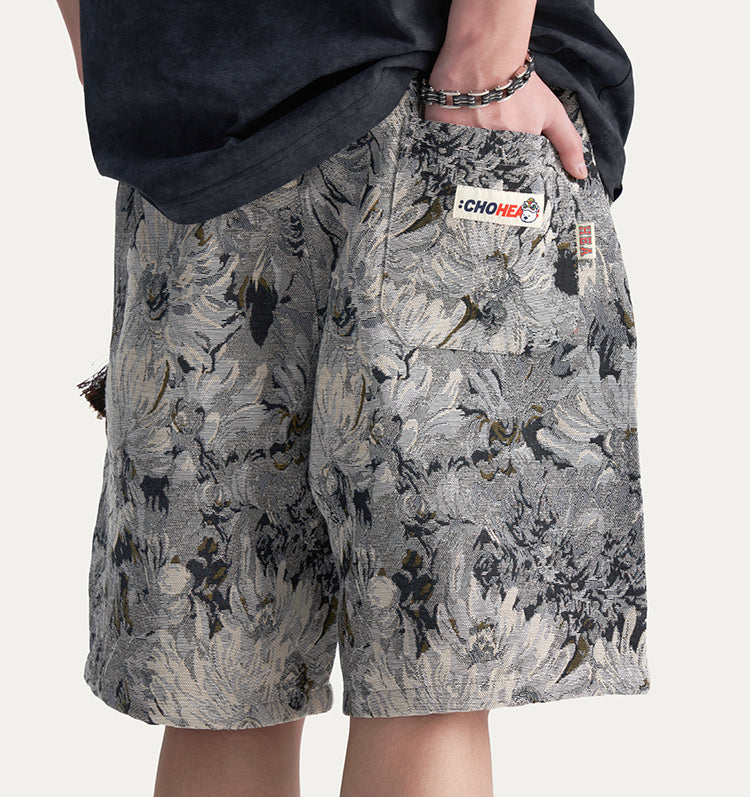 Tie-Dye Washed Heavyweight Casual Sweat Shorts