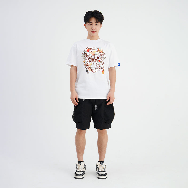 Embroidered functional workwear shorts