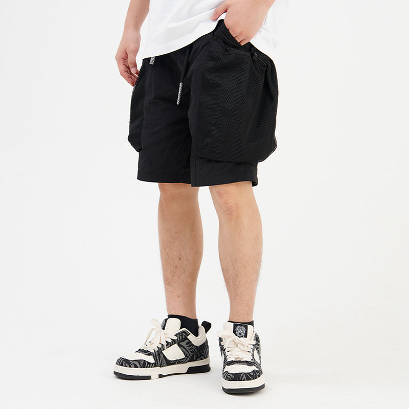 Embroidered functional workwear shorts