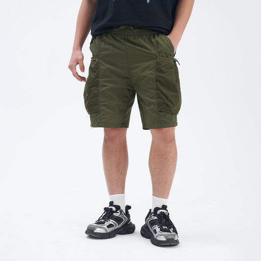 Embroidered functional workwear shorts