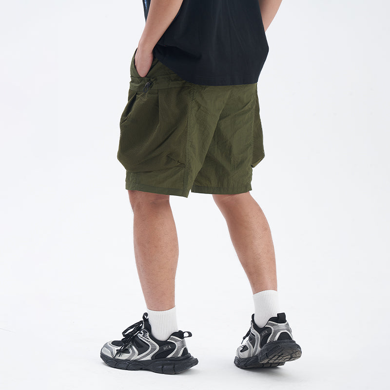 Embroidered functional workwear shorts