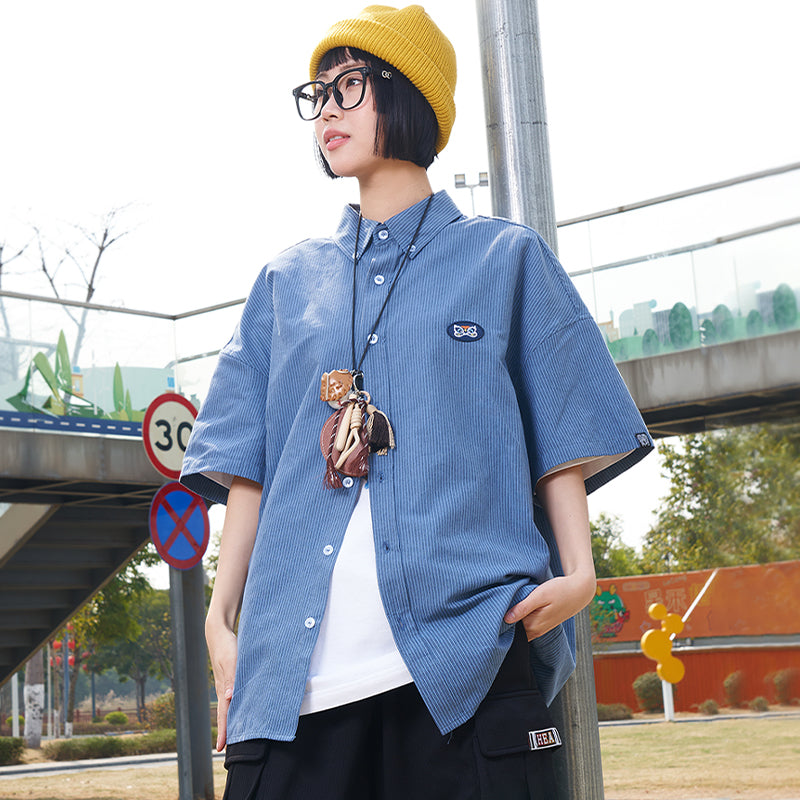 Striped Short Sleeved Shirt with