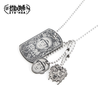 Sports military brand necklace