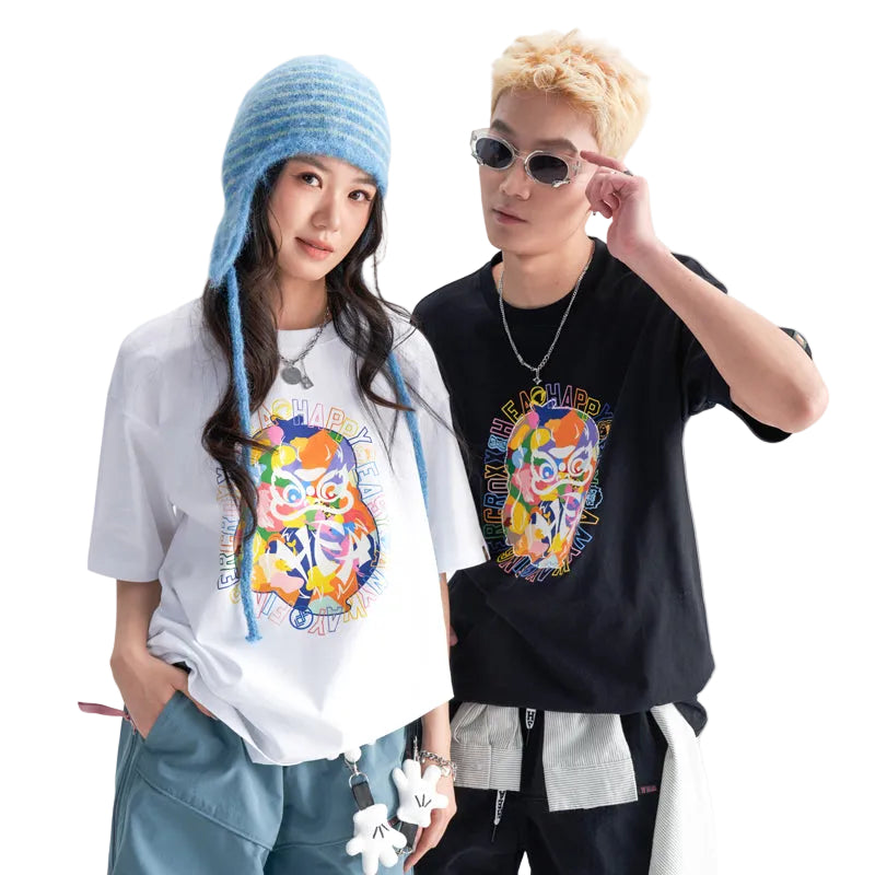 HEA Colorful Lion Graphic Heavyweight Oversized T-Shirt
