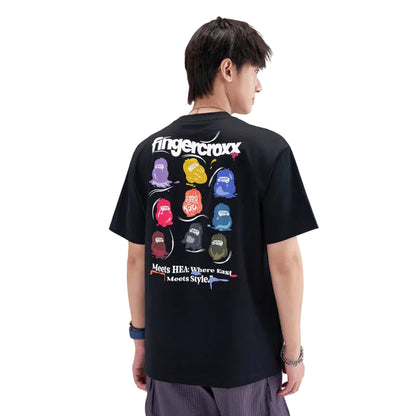HEA Finger Icons Back Print Heavyweight Oversized T-Shirt