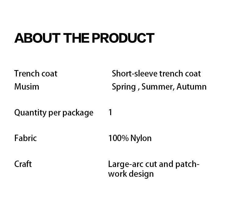 Short sleeved windbreaker