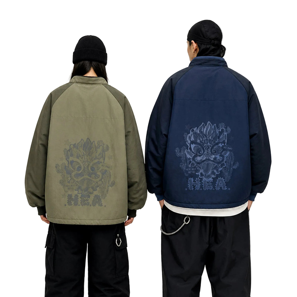 HEA Graphic Padded Utility Jacket – Casual Streetwear Outerwear