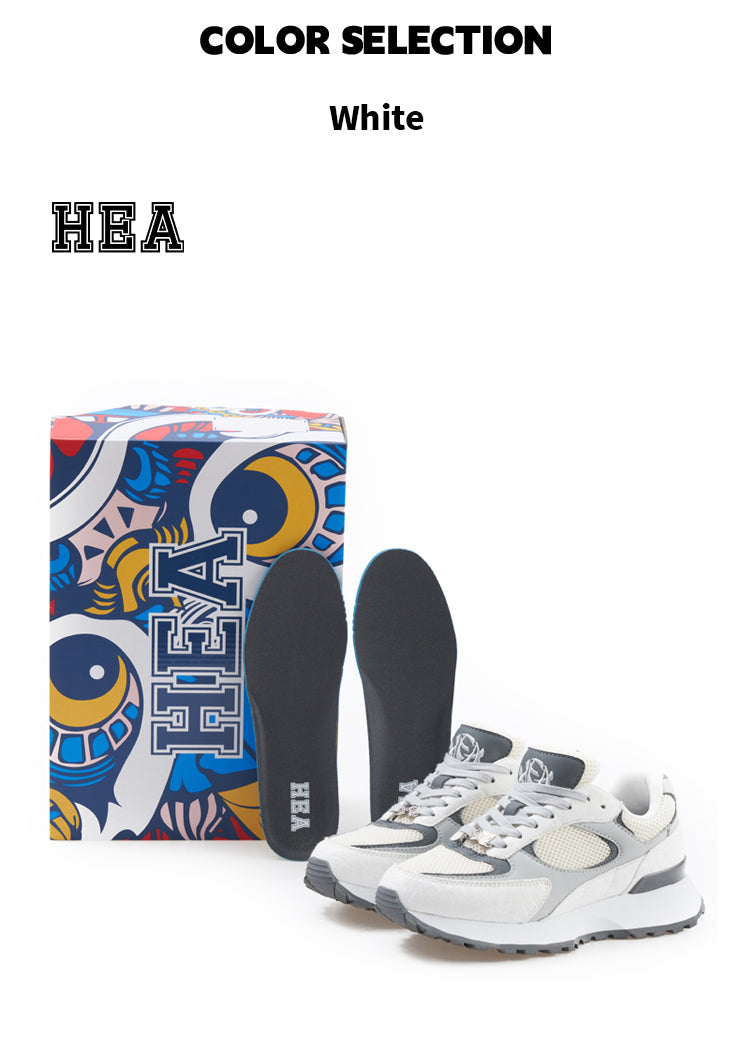 HEA Unisex Retro Colorblock Sneakers, Casual Streetwear Running Shoes