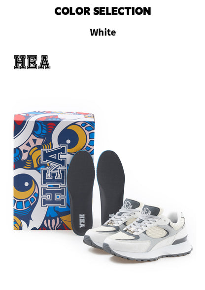 HEA Unisex Retro Colorblock Sneakers, Casual Streetwear Running Shoes