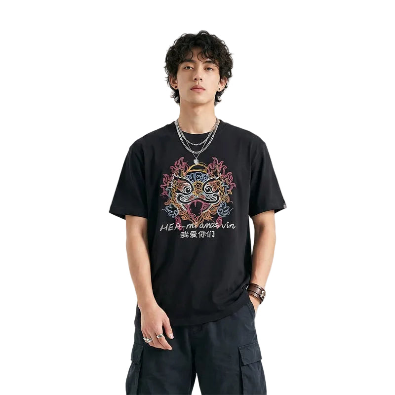 HEA Colorful Lion Head Graphic Tee