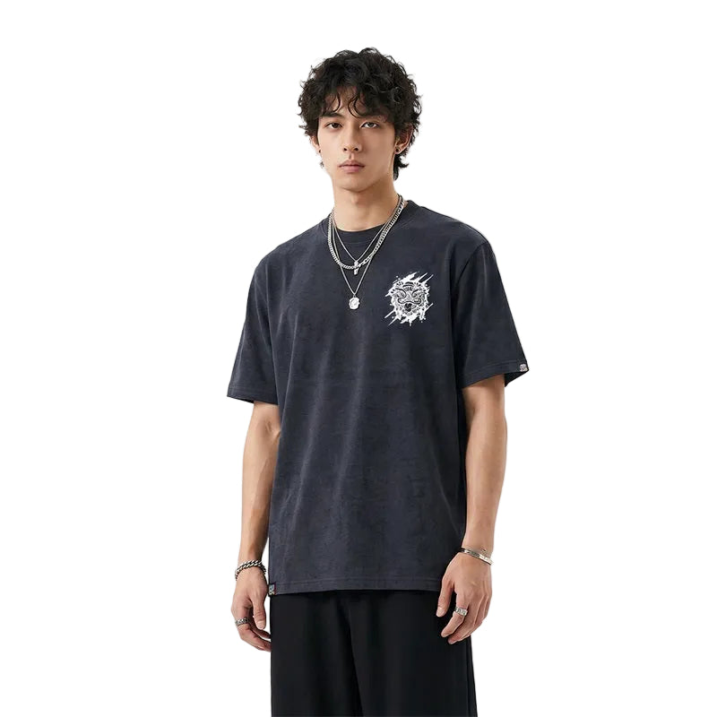 HEA Distressed Wash Lion Head Graphic Tee