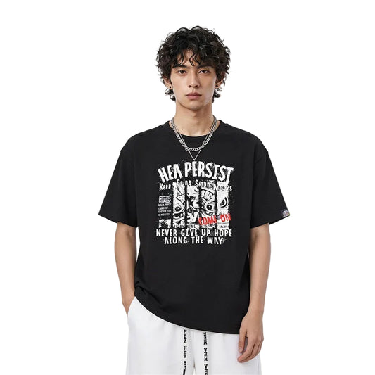 HEA Persist Vintage Letter Lion Graphic Tee