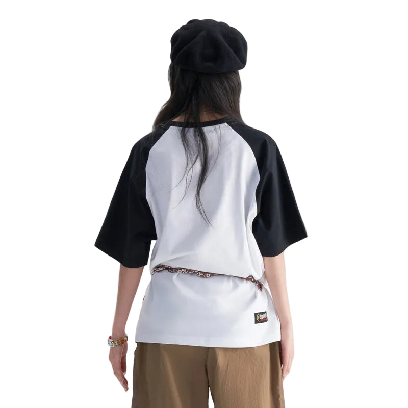 HEA Contrast Raglan Graphic Heavyweight Oversized T-Shirt