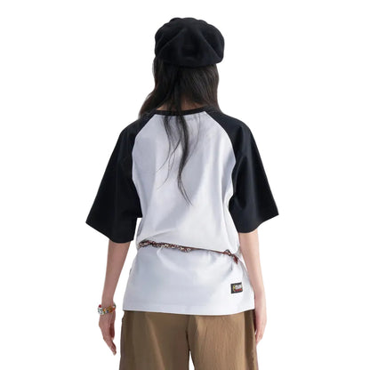 HEA Contrast Raglan Graphic Heavyweight Oversized T-Shirt
