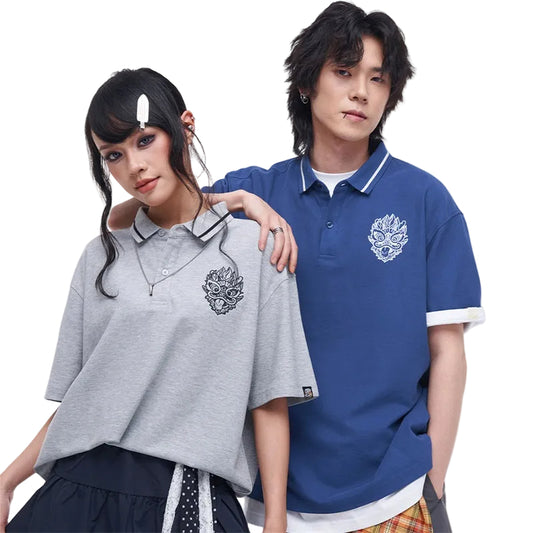 HEA Contrast Piping Lion Polo