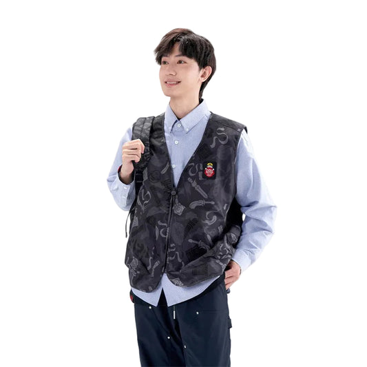 HEA All-Over Print Zip-Up Vest