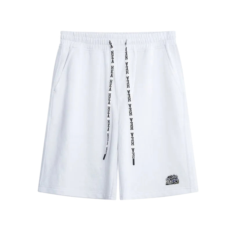 HEA Unisex Lion Allover Print Casual Shorts, Elastic Waist Streetwear Shorts
