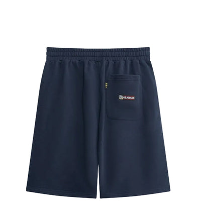 HEA Unisex Solid Color Casual Shorts, Elastic Waist Streetwear Shorts