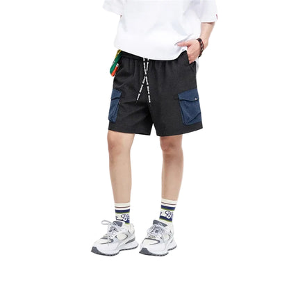 HEA Waffle Knit Patchwork Cargo Shorts