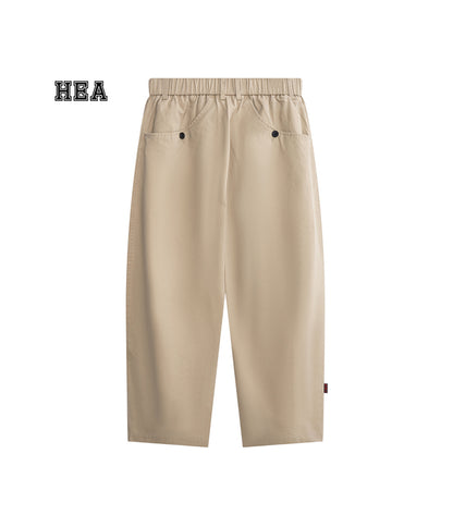 Embroidered Logo Woven Utility Casual Pants