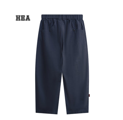 Embroidered Logo Woven Utility Casual Pants