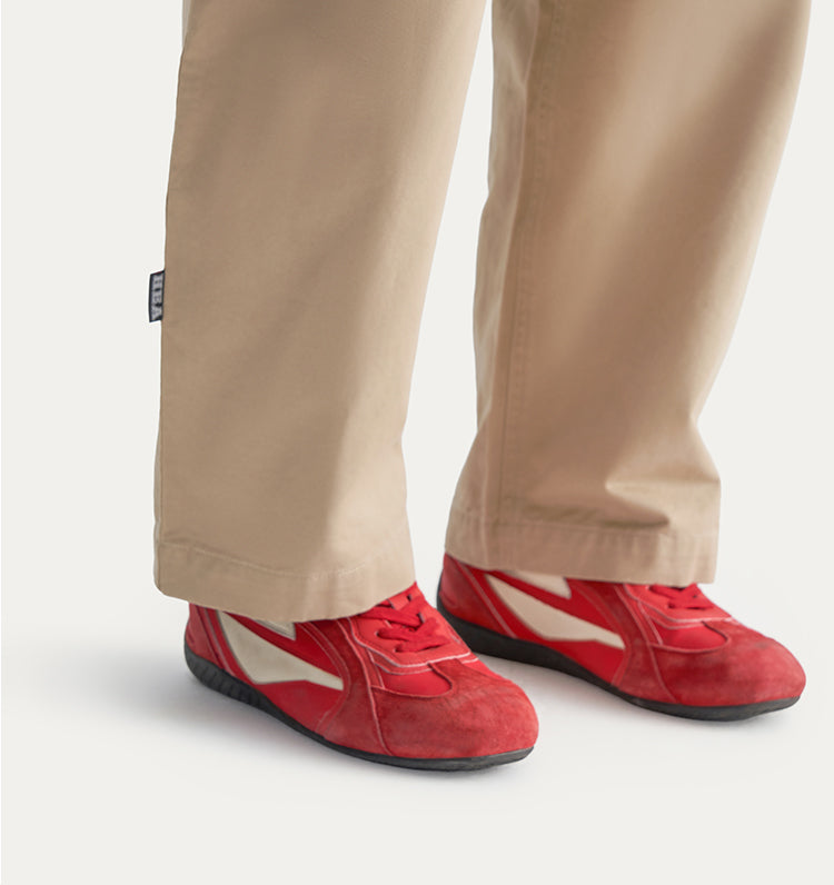 Embroidered Logo Woven Utility Casual Pants