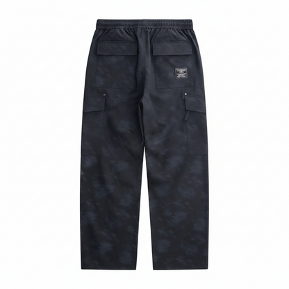 HEA Unisex Camo Print Cargo Pants, Wide Leg Streetwear Trousers