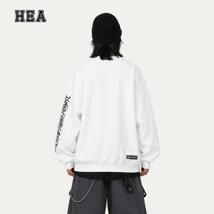 HEA Graphic Fleece Crewneck Sweatshirt – Streetwear Pullover