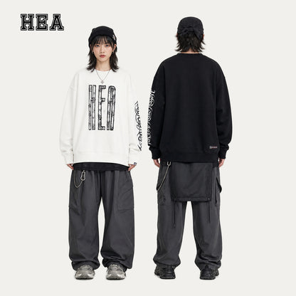 HEA Graphic Fleece Crewneck Sweatshirt – Streetwear Pullover