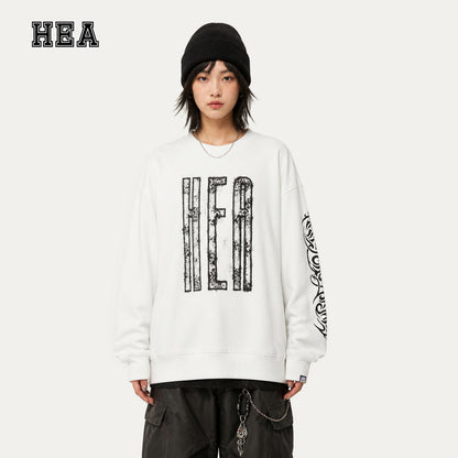 HEA Graphic Fleece Crewneck Sweatshirt – Streetwear Pullover