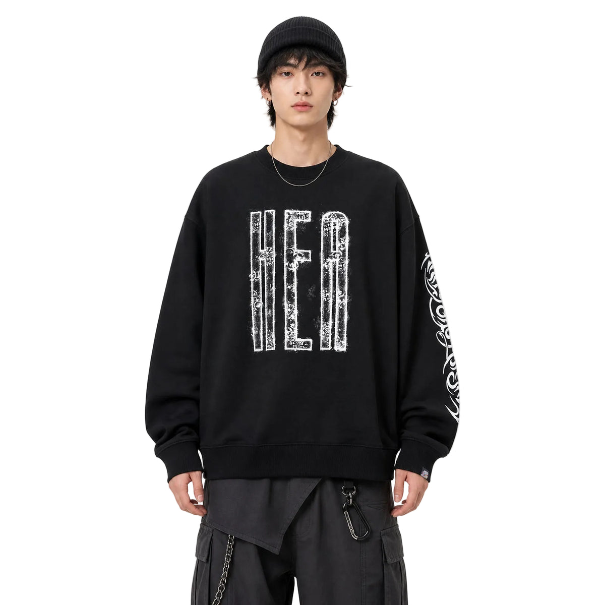 HEA Graphic Fleece Crewneck Sweatshirt – Streetwear Pullover