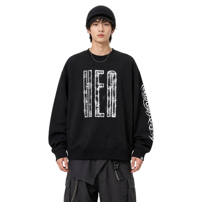HEA Graphic Fleece Crewneck Sweatshirt – Streetwear Pullover