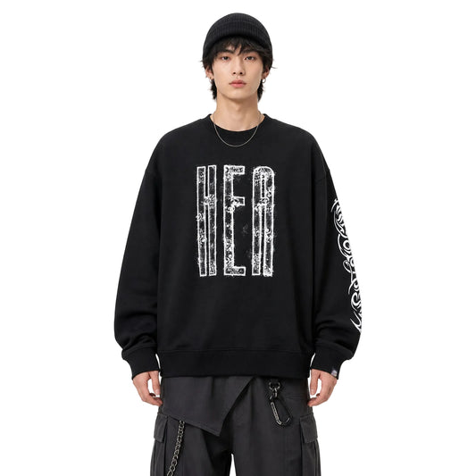 HEA Graphic Fleece Crewneck Sweatshirt – Streetwear Pullover