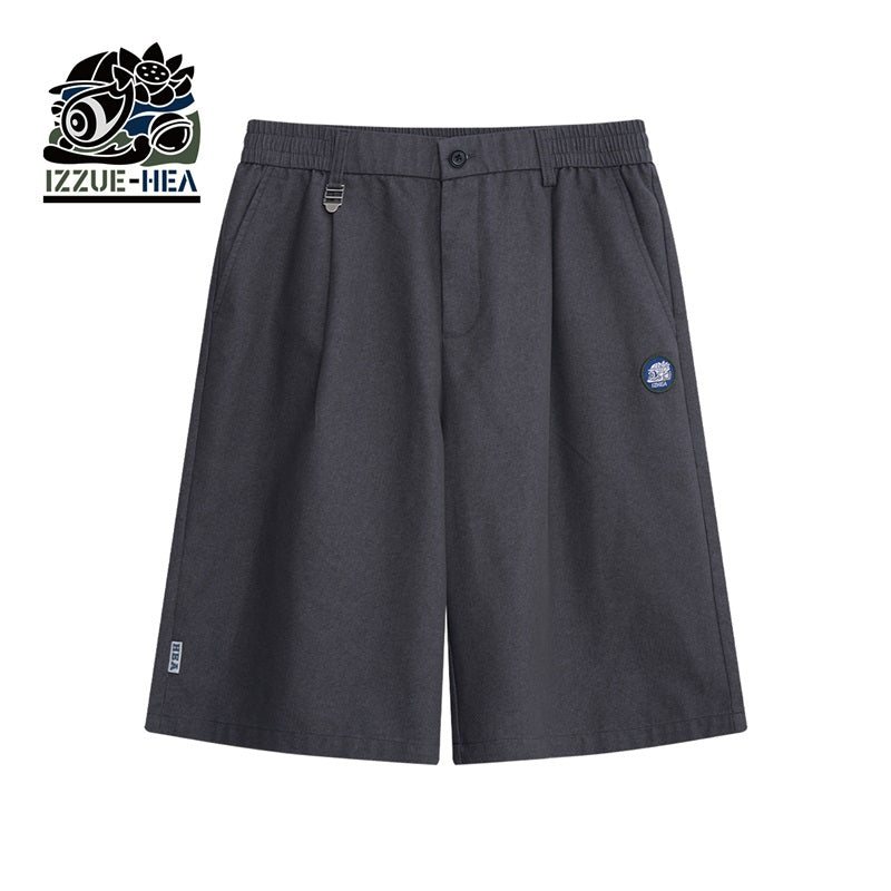 HEA Unisex Solid Color Casual Shorts, Loose Fit Streetwear Shorts