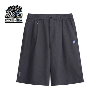 HEA Unisex Solid Color Casual Shorts, Loose Fit Streetwear Shorts
