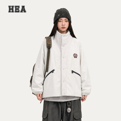 HEA Stand Collar Padded Jacket – Casual Streetwear Outerwear