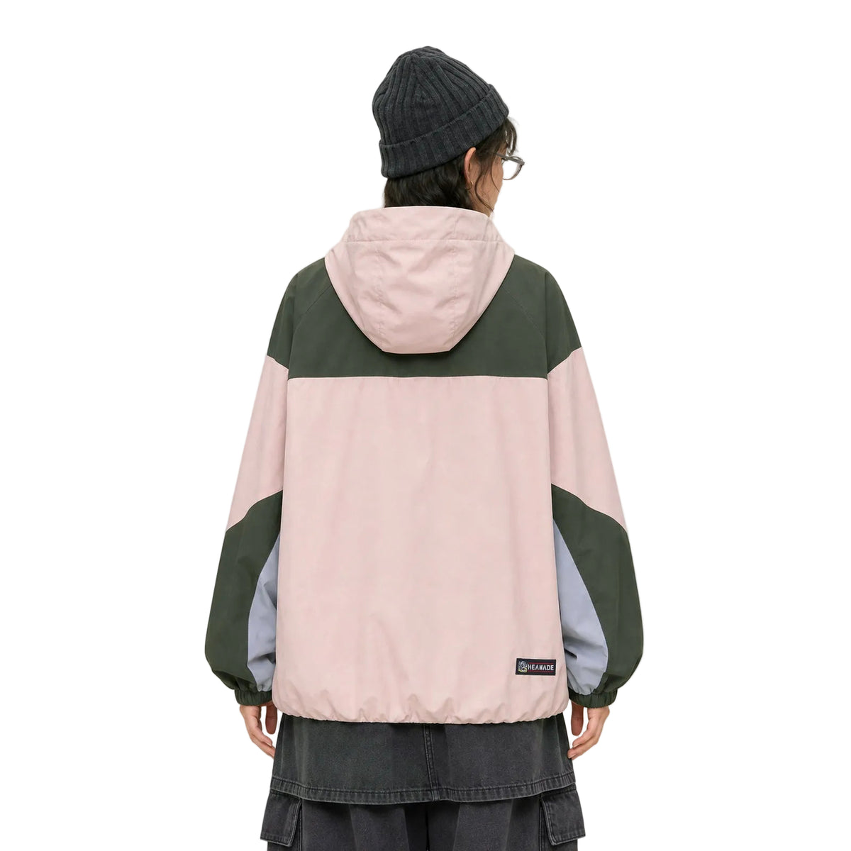 HEA Multi-Pocket Workwear Jacket – Contrast Collar Utility Coat