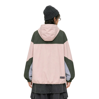 HEA Multi-Pocket Workwear Jacket – Contrast Collar Utility Coat