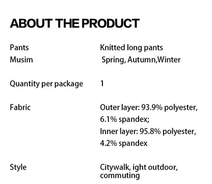 Knitted long pants
